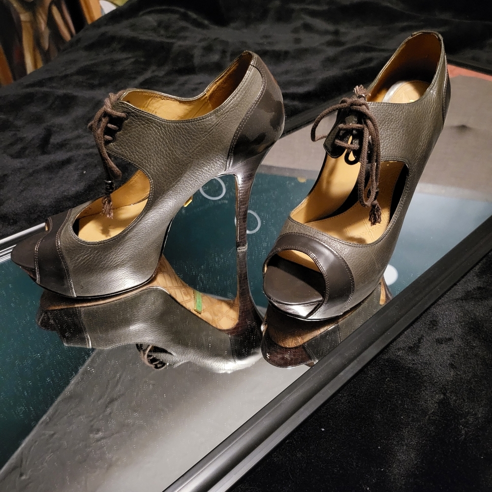 LAMB geen Stefani peep toe platform heel